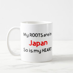 caneca de café de raízes do japão
