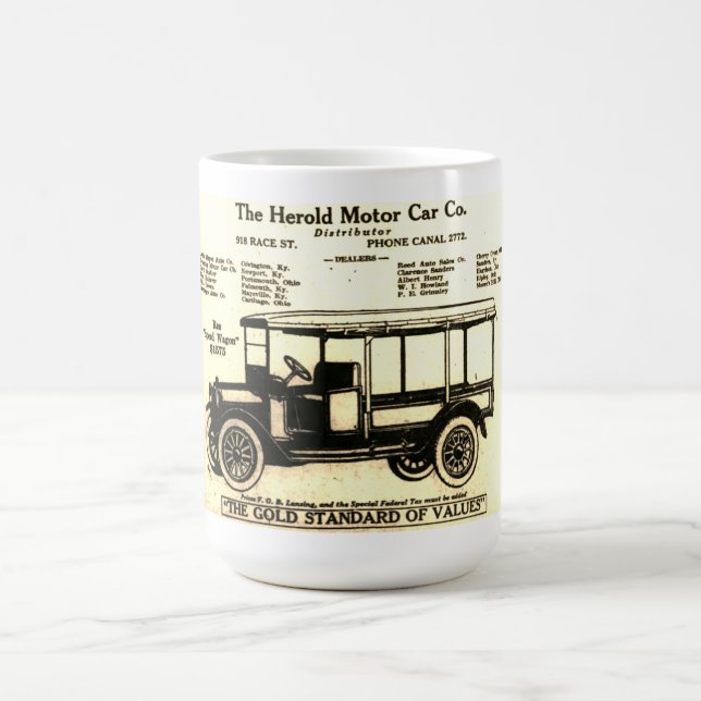 Caneca De Café De REO Speedwagon anúncio 1920 de jornal (Centro)