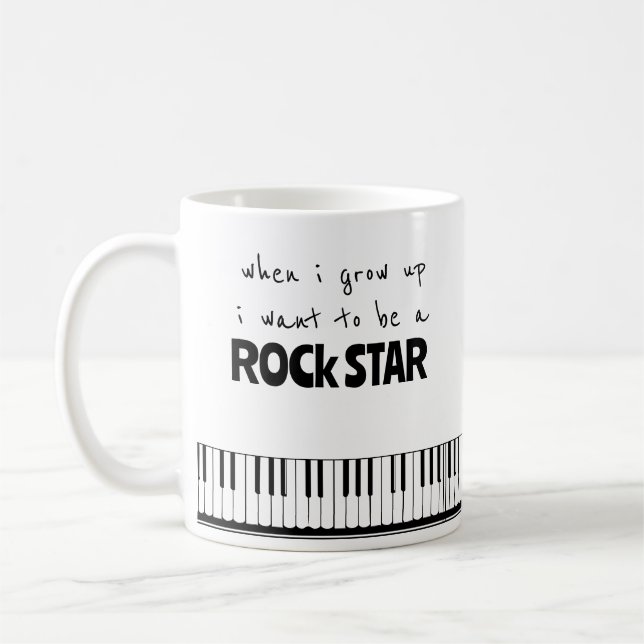Caneca de Café de Rock Star Quando Eu Crescer (Esquerda)