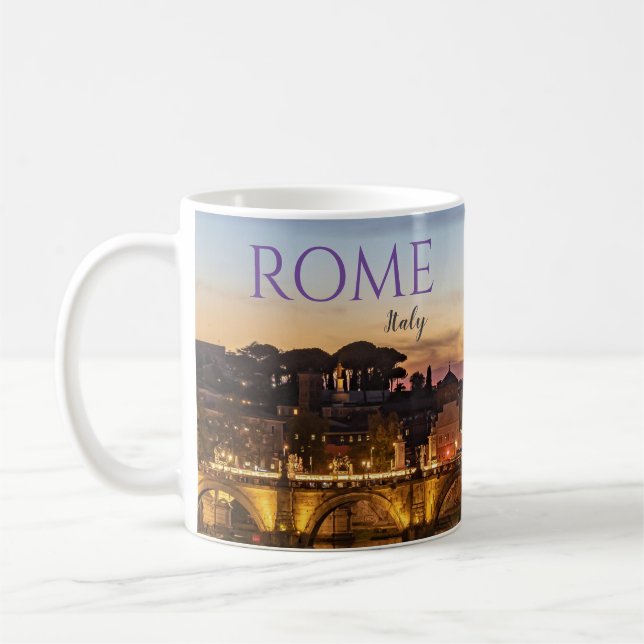 Caneca de Café de Roma Itália Cênica (Esquerda)