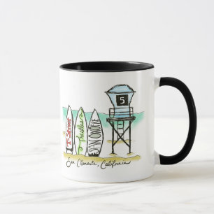 Caneca de café de San Clemente do surf