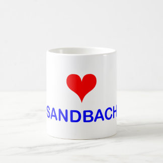 Caneca de café de Sandbach do amor