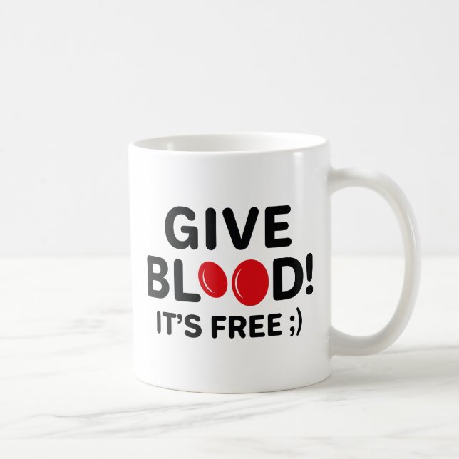 Caneca De Café Dê sangue é grátis (Direita)