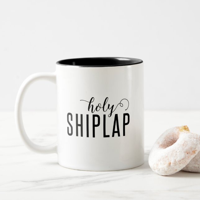 Caneca de café de Shiplap/copo santamente (Com Donut)