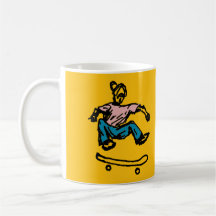 caneca de café de skate