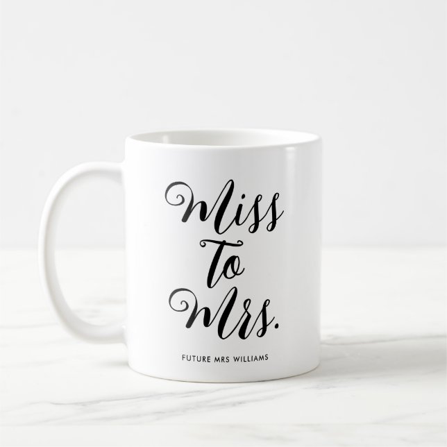 Caneca De Café De Solteira a Senhora Chuveiro de Noiva Despedida  (Esquerda)