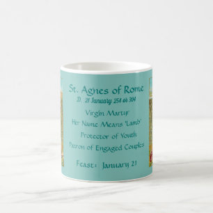 Caneca de café de Sta. Inês de Roma (BC 01) 2a