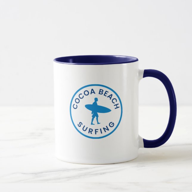 Caneca de Café de Surfe da Praia de Cocoa (Direita)