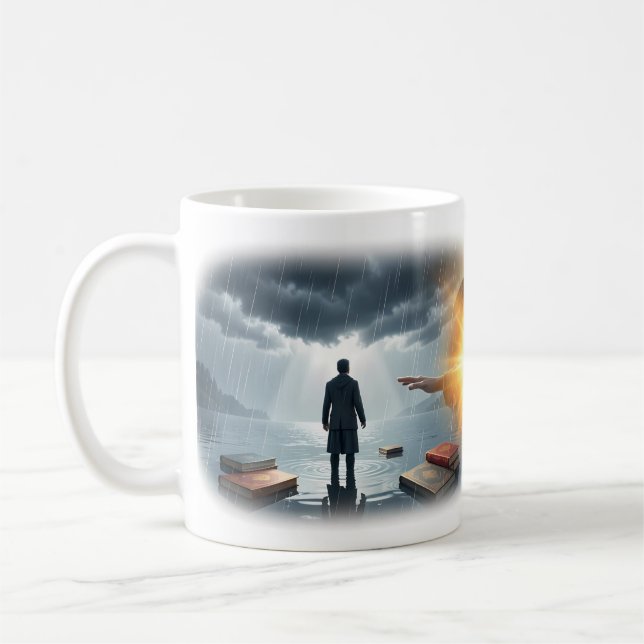 Caneca De Café De Tempestade a Esperança Iluminada pelo Sol Canec (Esquerda)