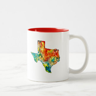 Caneca de café de Texas da aguarela