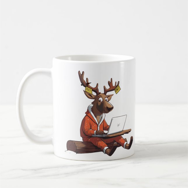 Caneca de Café de Trabalho Remoto Personalizada -  (Esquerda)