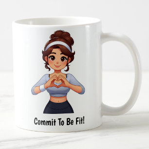 Caneca de Café de Treino Motivacional Personalizáv