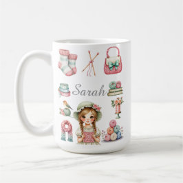 Caneca de Café de Tricô Elegante