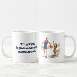 Caneca De Café Dê um High Five em Cada Criança Corredor Engraçado