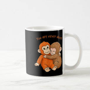 Caneca De Café Dê um soco no adorável macaco bebê que te abraça e