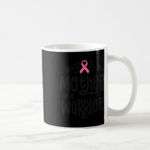 Caneca De Café De uma família guerreira fita cor-de-rosa do cancr