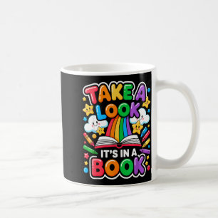 Caneca De Café Dê uma olhada em um livro kindergarten minhoca de