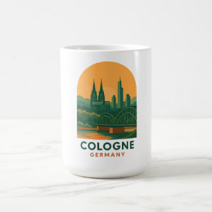 Caneca de Café de Viagem Arte Vintage Colônia Alem
