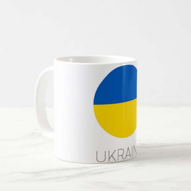 Caneca de Café de Viagem Bandeira da Ucrânia (Frente Esquerda)