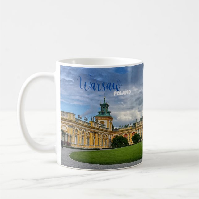 Caneca de café de viagem de lembrança de Varsóvia  (Esquerda)