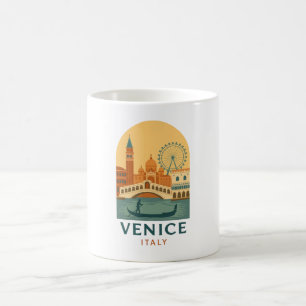 Caneca de Café de Viagem para Veneza Itália Vintag