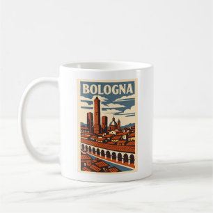 Caneca de Café de Viagem Retro Bolonha Itália Cida