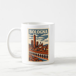 Caneca de Café de Viagem Retro Bolonha Itália Cida