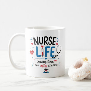 Caneca de Café de Vida de Enfermeira Presente Dive
