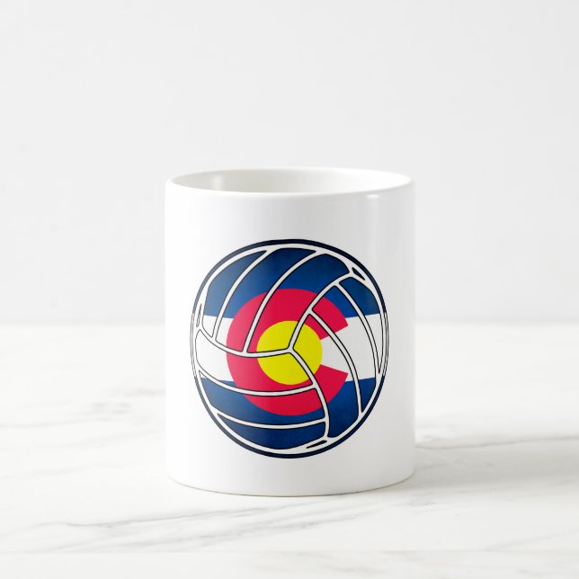Caneca de café de vôlei do Colorado (Centro)