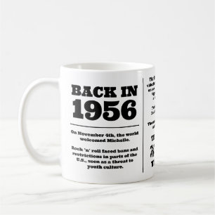 Caneca De Café De volta a 1956, Ano de Nascimento Personalizado