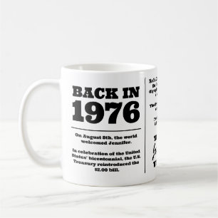 Caneca De Café De volta a 1976, Ano de Nascimento Personalizado
