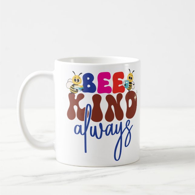 Caneca De Café De Volta À Camisa De Escola | Bee Kind (Esquerda)