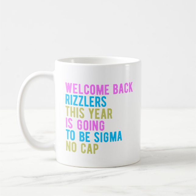 Caneca De Café De Volta À Escola Bem-Vindo Rizzlers De Volta Sigm (Esquerda)