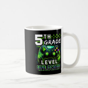 Caneca De Café De Volta à Escola Meninos do 5º Ano Gamer Primeiro