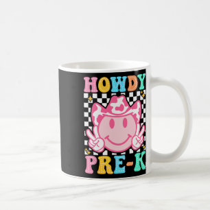 Caneca De Café De Volta à Escola Olá Pré-k Lindo Caubói Ocidental