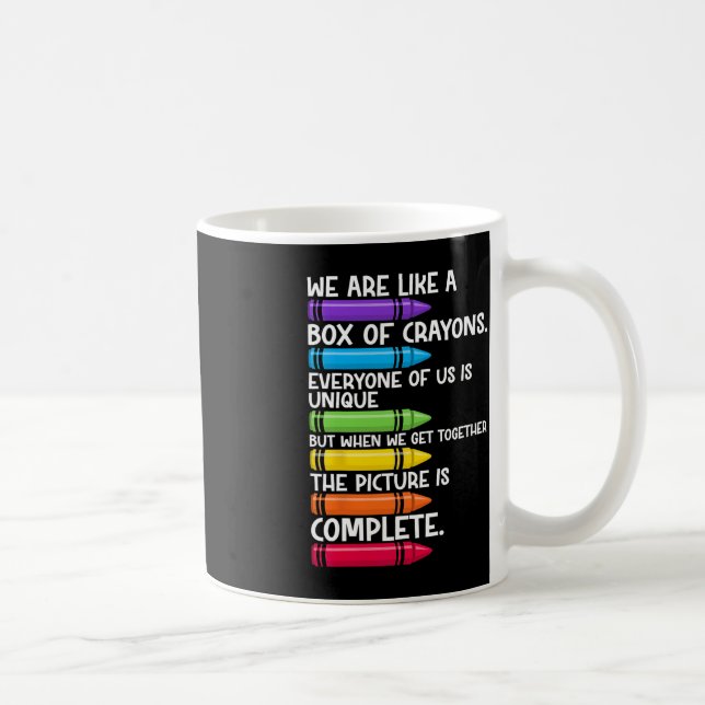 Caneca De Café De Volta Ao Professor, Somos Como Uma Caixa De Cra (Direita)