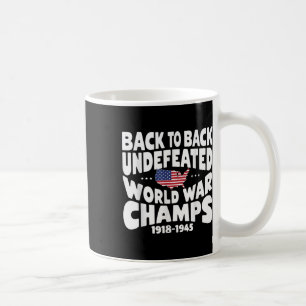 Caneca De Café De Volta Aos Inderrotados Campeões Da Guerra Mundi