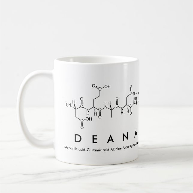 Caneca De Café Deana peptide name mug (Esquerda)