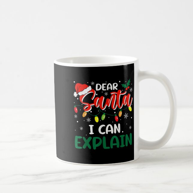 Caneca De Café Dear Santa I Can Explain Christmas Family Matching (Direita)