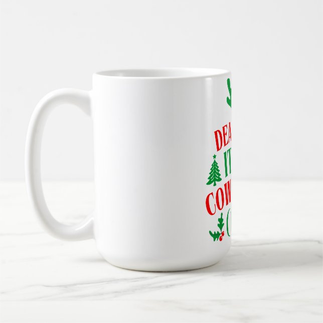 Caneca De Café Dear Santa It's My Coworker's Fault Christmas (Esquerda)