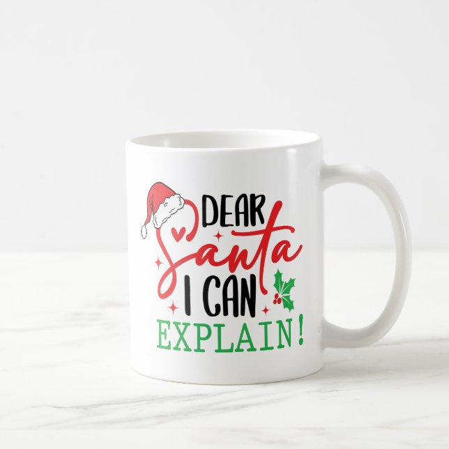 Caneca De Café Dear Santa Mug – Funny Christmas Coffee Mug (Direita)