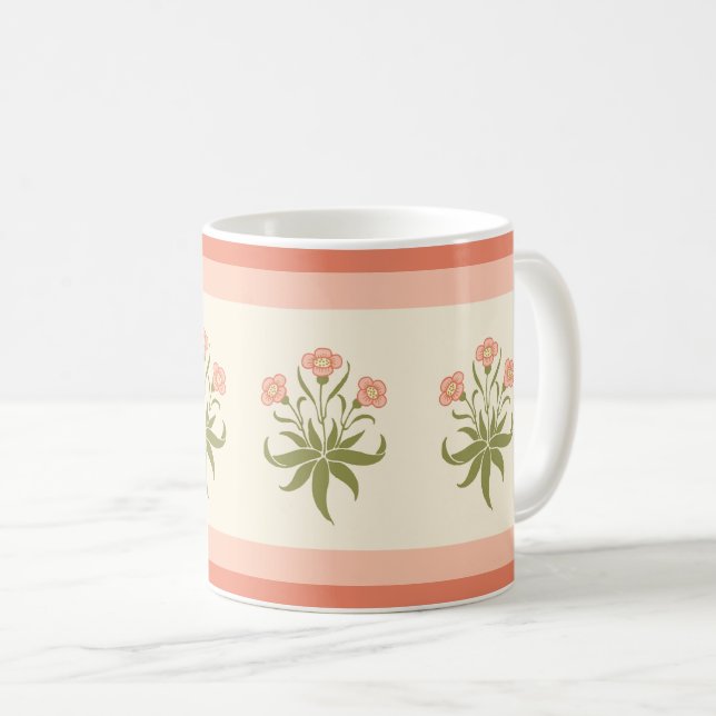 Caneca De Café Dearle's Pink Flowers Mug (Frente Esquerda)
