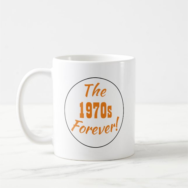 Caneca De Café Década Retro dos Anos 1970 (Esquerda)