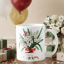 Caneca De Café December Birth Flower Mug | Hollies