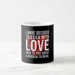 Caneca De Café Decidi ficar com amor - Q motivacional