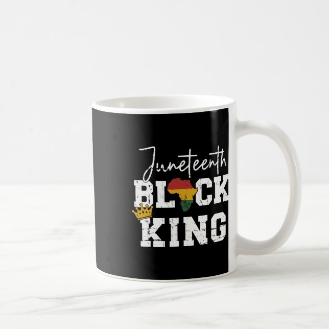 Caneca De Café Décima Junta Rei Negro com Bandeira do Mapa Pan-Af (Direita)