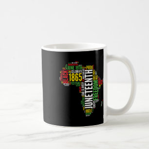 Caneca De Café Décima Sétima África Mapa Palavras Camisa Orgulho