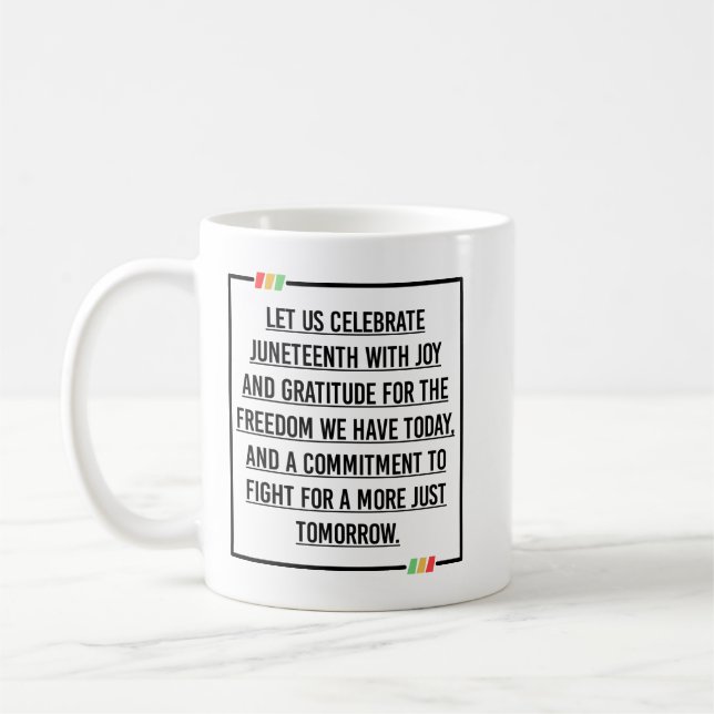 Caneca De Café Décima Sétima Citações, Liberdade da Afro-American (Esquerda)