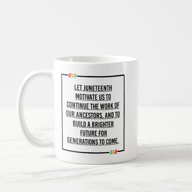 Caneca De Café Décima Sétima Citações, Liberdade da Afro-American (Esquerda)