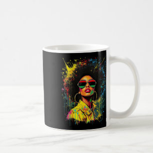 Caneca De Café Décima Sétima Mulher Negra Afro Melanina Americana